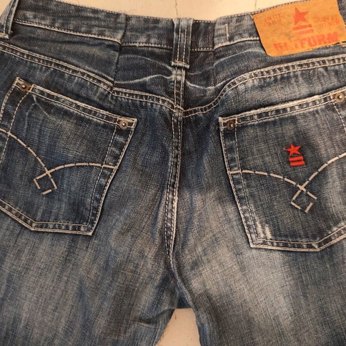 Uniform jeans like new, low waist, blue, 100% cotton