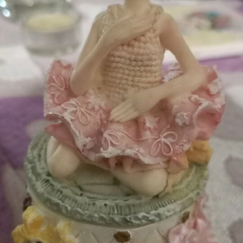 Decorative plaster ballerinas new, set of 4 pieces