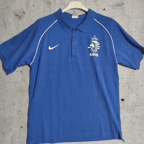 Nike KNVB men's royal blue Dri-FIT polo shirt, size M