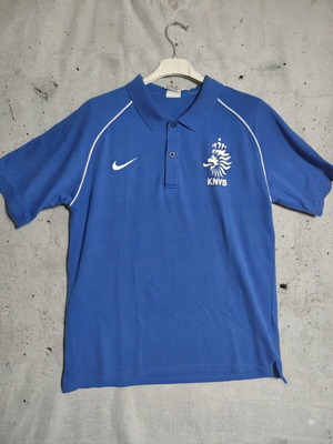 Nike KNVB men's royal blue Dri-FIT polo shirt, size M