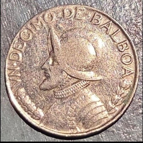 1/10 Balboa coin Panama 1966