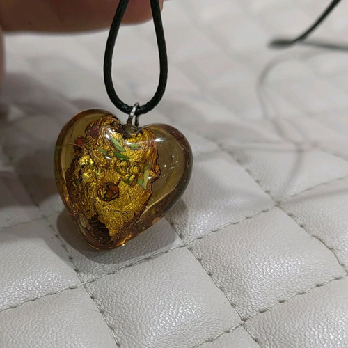 Heart necklace with handmade heart new