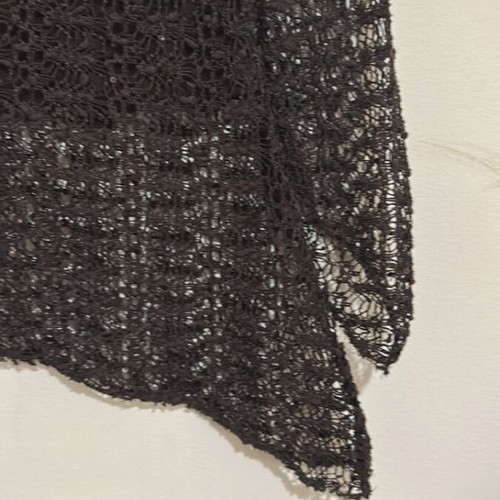 Knitted blouse dark brown asymmetrical like new