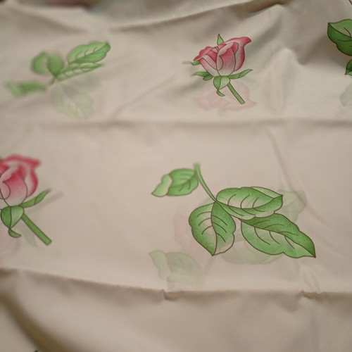 Rosie Shower Curtain new, 200x180 cm, green pink white