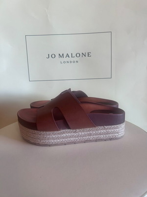 Estil platform sandals, tan brown, size 36