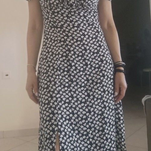 Floral midi dress like new, black and white, kokosh brand