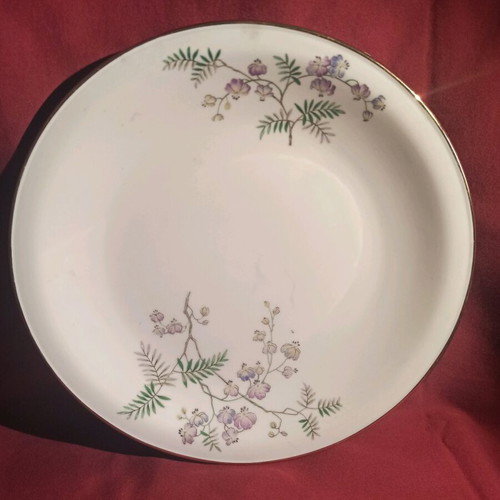 Furstenberg Germany plate set used, 1 large 25 cm and 6 small