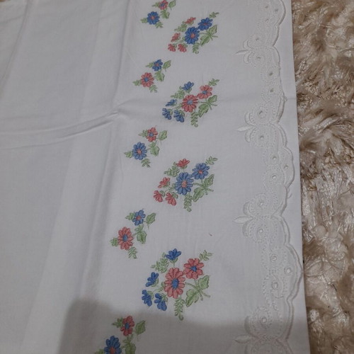 Cotton pillowcases set handmade like new, 2 pieces