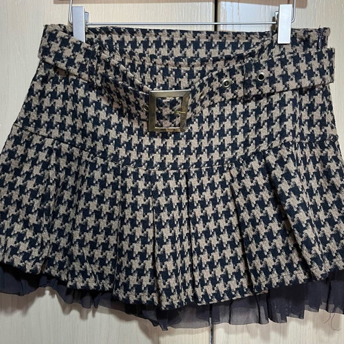 Skirt pie de pou with tulle, like new, beige and brown, size S