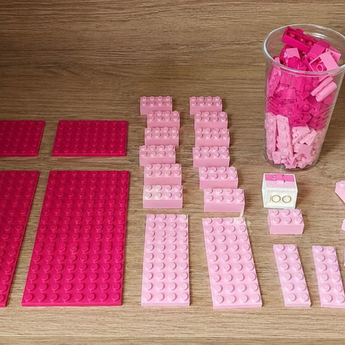 Lego pink parts set like new