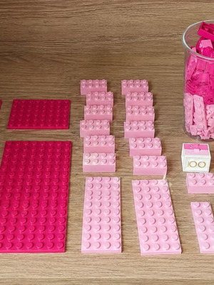 Lego pink parts set like new