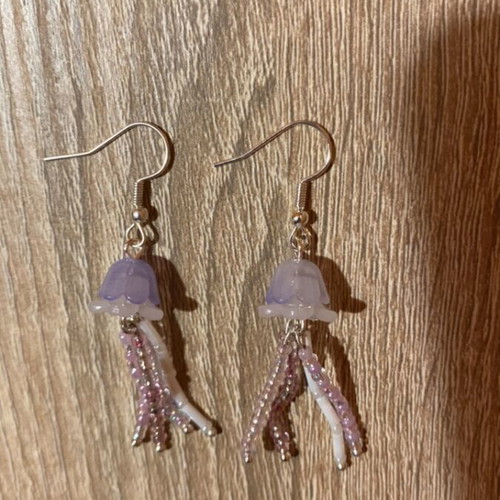 Handmade purple earrings made to order inspired by Barbie Mermaidia