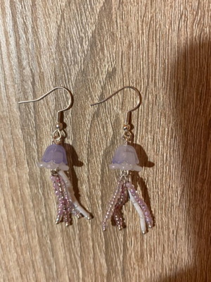 Handmade purple earrings made to order inspired by Barbie Mermaidia