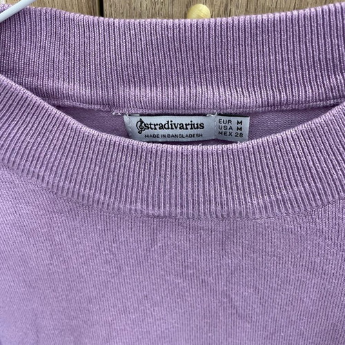 Stradivarius thin sweater like new, crop top, size M, purple