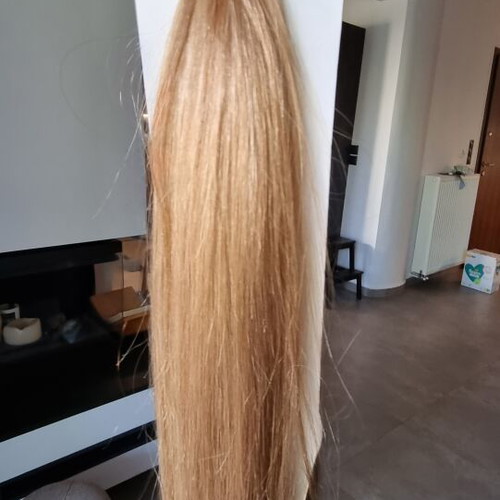Natural hair weft No. 9.0 blonde 120×50cm new