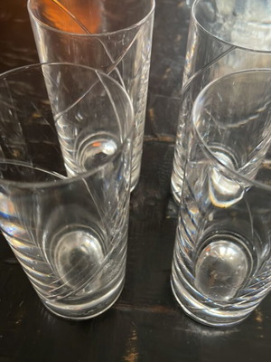 Κρυστάλλινα ποτήρια νερού σαν καινούργια, σετ 6 τεμαχίων