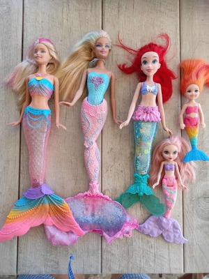 Γοργόνες Barbie & Disney μεταχειρισμένες, σετ 5 τεμαχίων
