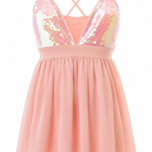 Babylon pink dress with sequins, size 14, new