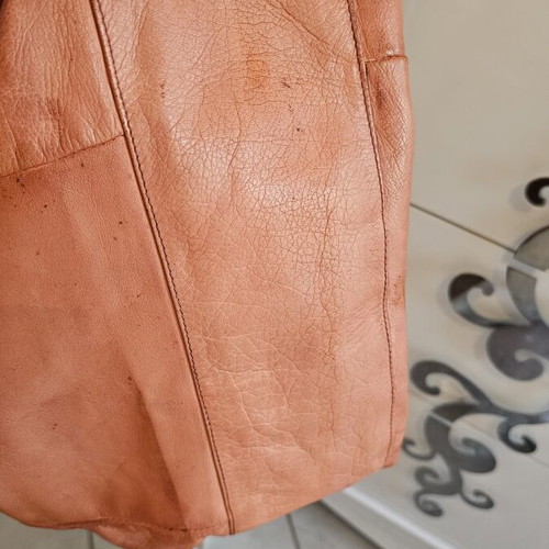Nardelli leather handbag used, orange color