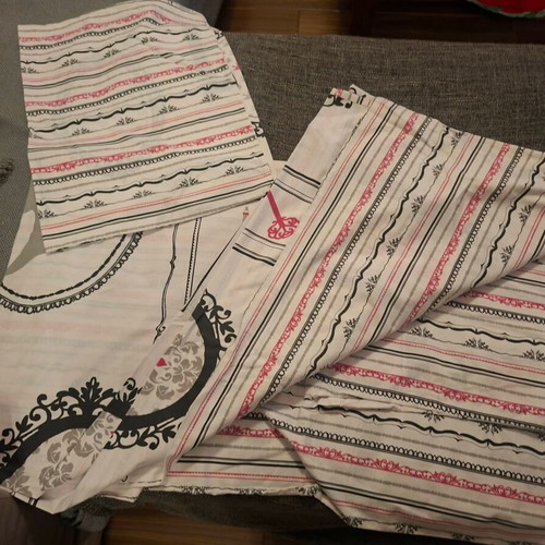 Cotton double-sided duvet cover like new with 2 pillowcases