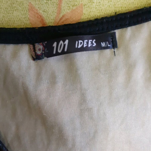 101 idees women's blouse used, size M/L, black multicolor
