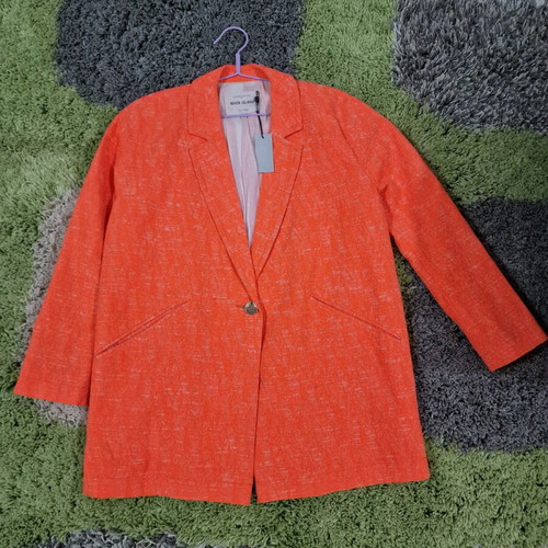 River Island blazer coral neon relaxed fit new, size S/M