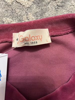 Velour pajamas new, size L, gray and pink Galaxy
