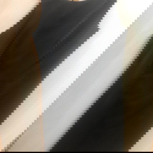 Γυναικείο φόρεμα κλασικό πενσιλ μαύρο από ελαστική καμπαρντίνα σαν καινούργιο