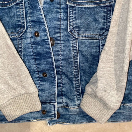 Primark kids denim jacket like new, grey and blue, 104 cm