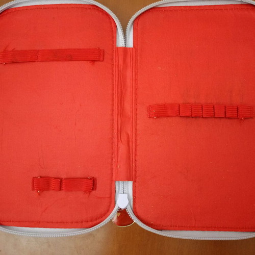 Hello Kitty pencil case used with two compartments