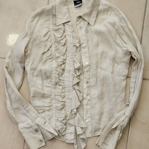 Anna Riska linen shirt 100% beige like new, size S