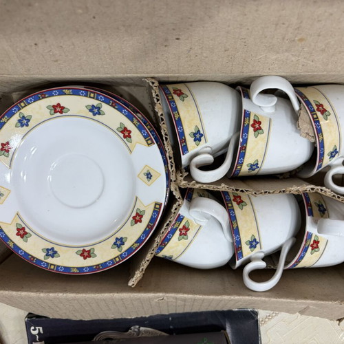 Set of teacups and plates