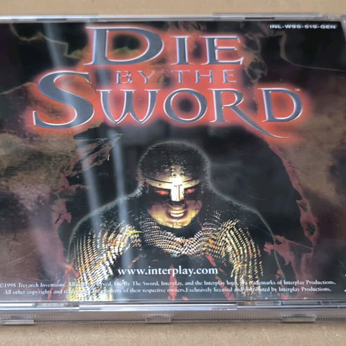 Die By The Sword PC CD-ROM like new, Big Box