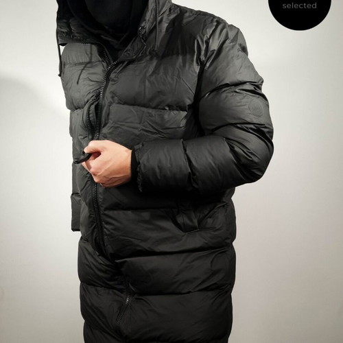 Rains Alta Long Puffer Jacket new, size L, black