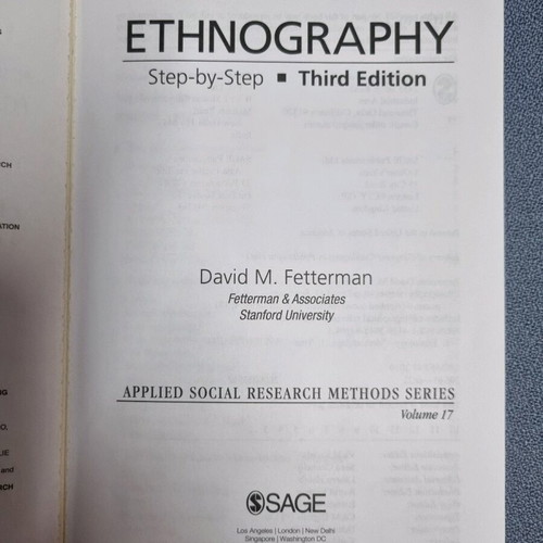 Book Ethnography - Step by step (3rd edition) used, English