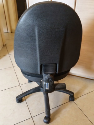 Office armchair with adjustable height and backrest