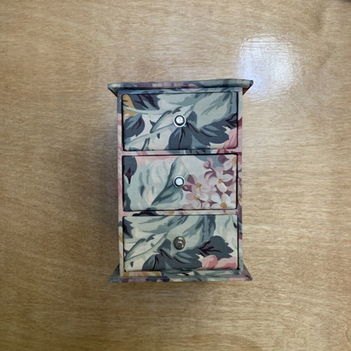 Fabric Jewelry Drawer used, height 16.5cm width 11.5cm length 14cm