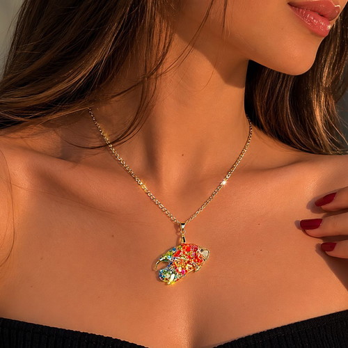 Handmade Unisex Necklace with Fish