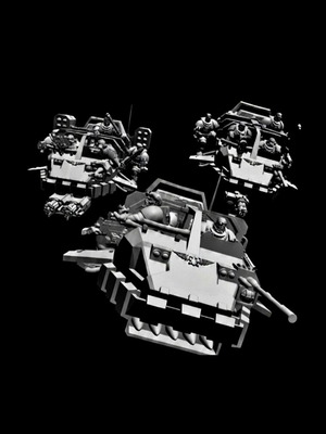 Angelic Recon Skimmers custom sci-fi miniatures