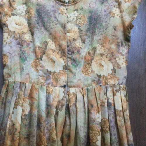 Midi dress like new, beige and gold colors