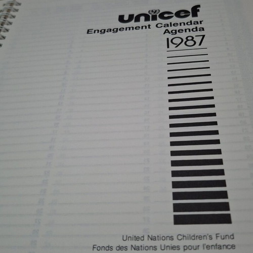 Vintage UNICEF 1987 calendar agenda like new