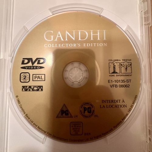 Gandhi 25th Anniversary Collector's Edition DVD used, subtitles