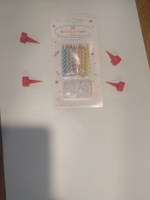 Birthday candles with extra holders new