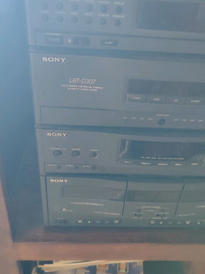 Sony sound system with turntable and dual cassette deck