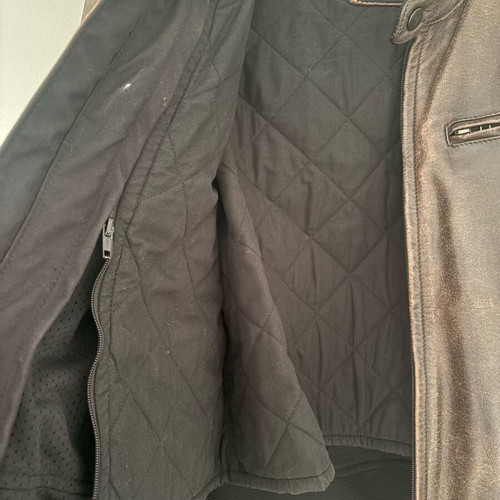 Dainese Stripes D1 leather jacket brown like new with spine protector