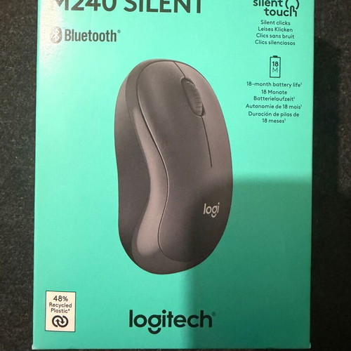 Logitech M240 Silent Bluetooth Mouse graphite, new