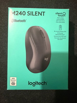 Logitech M240 Silent Bluetooth Mouse graphite, new