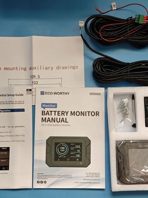 Battery Monitor 300A 12V/24V/36V/48V 3.5-Inch Touchscreen with Alarm