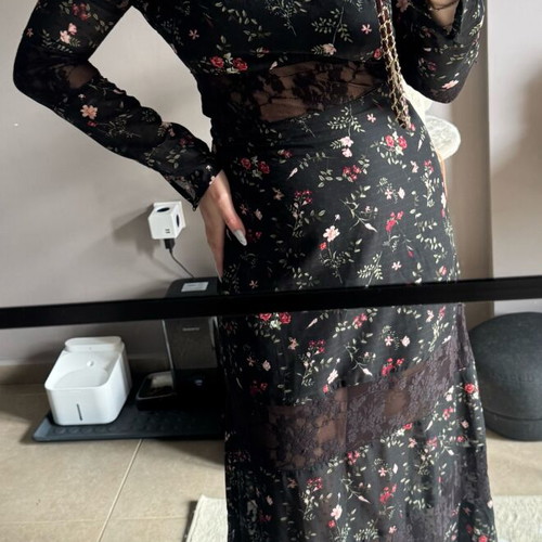 Stradivarius dress size S used, black multicolor