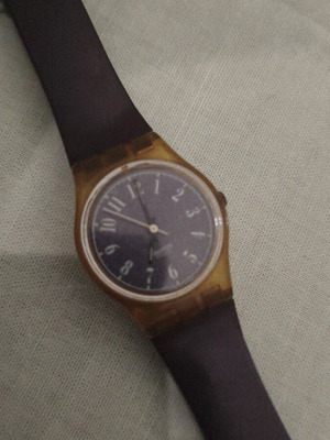 Swatch Blue LUI Vintage Watch GK400 Used, 1992 Collectible